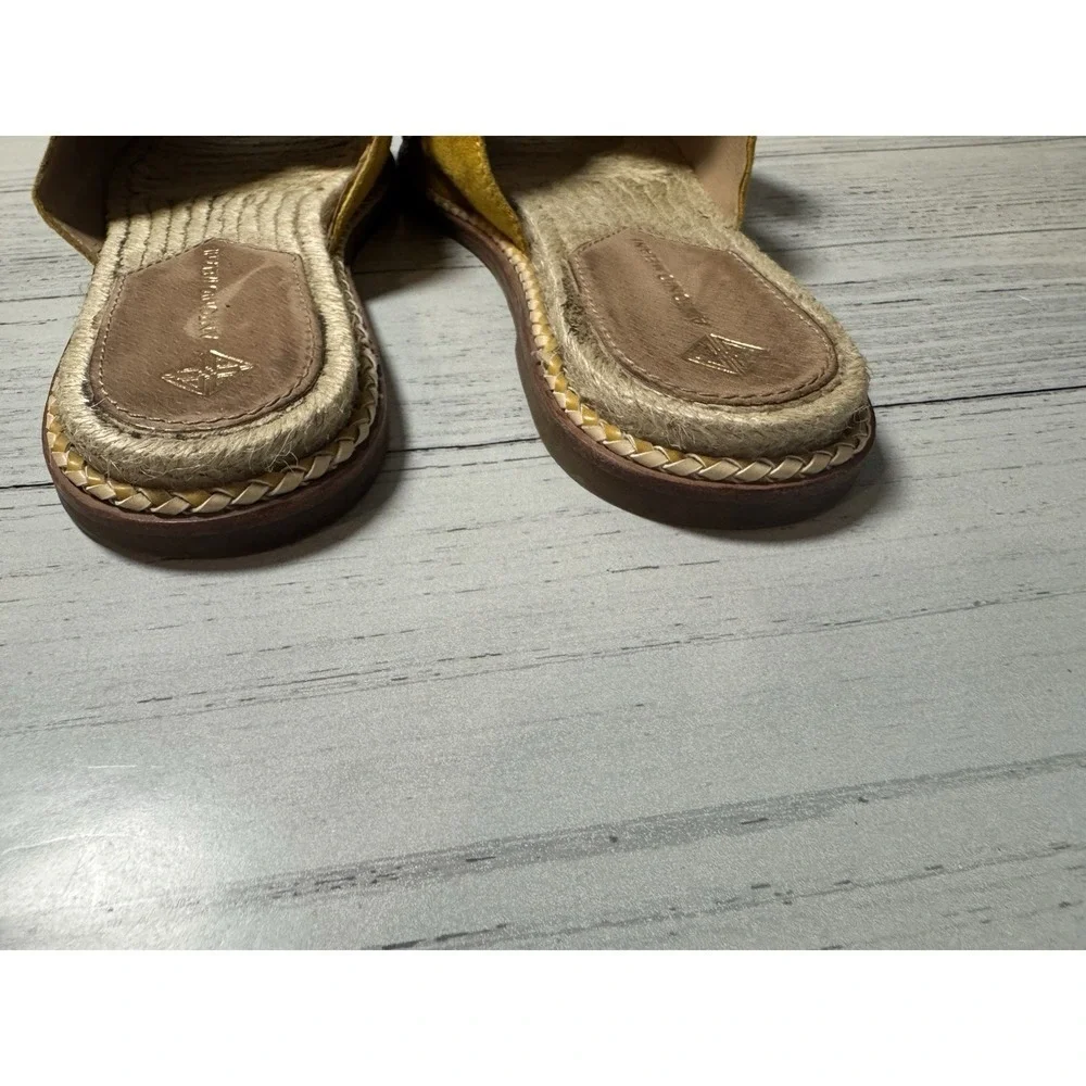 Antonio Melani Sandals Size  7 Yellow Leather Twist Boho - Picture 6 of 7